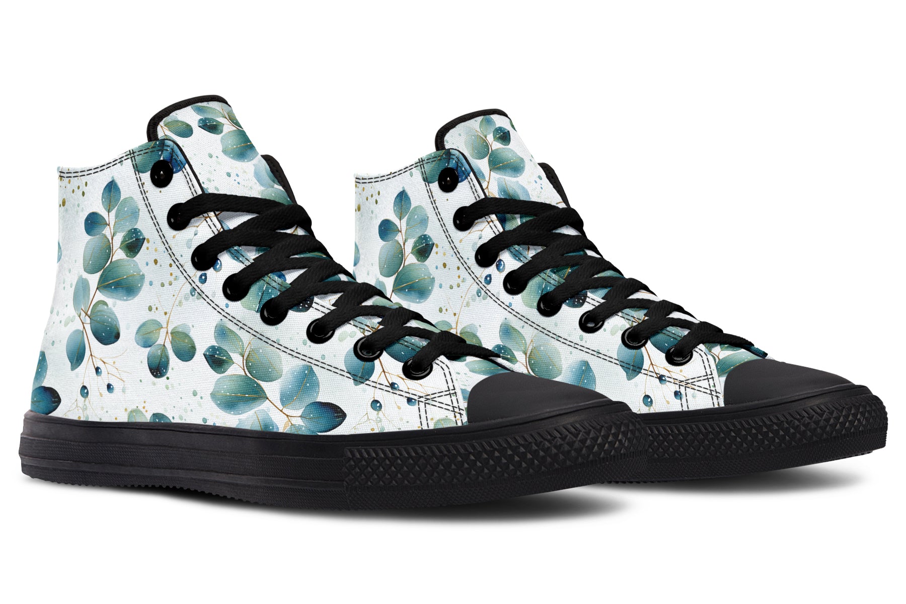 Eucalyptus Leaves High Tops - Offbeat Sweetie