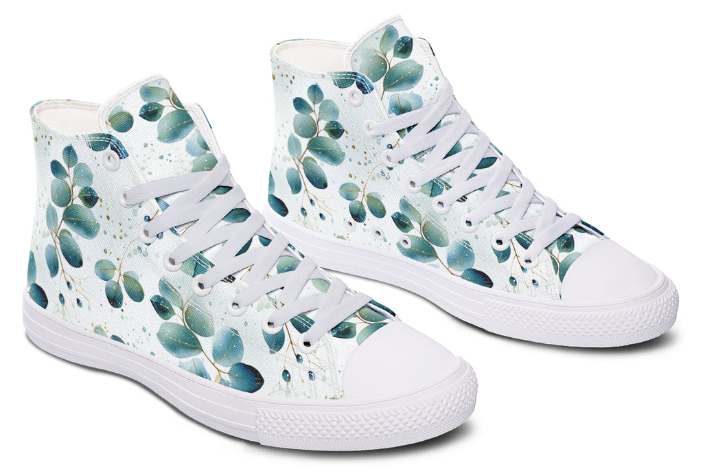Eucalyptus Leaves High Tops - Offbeat Sweetie