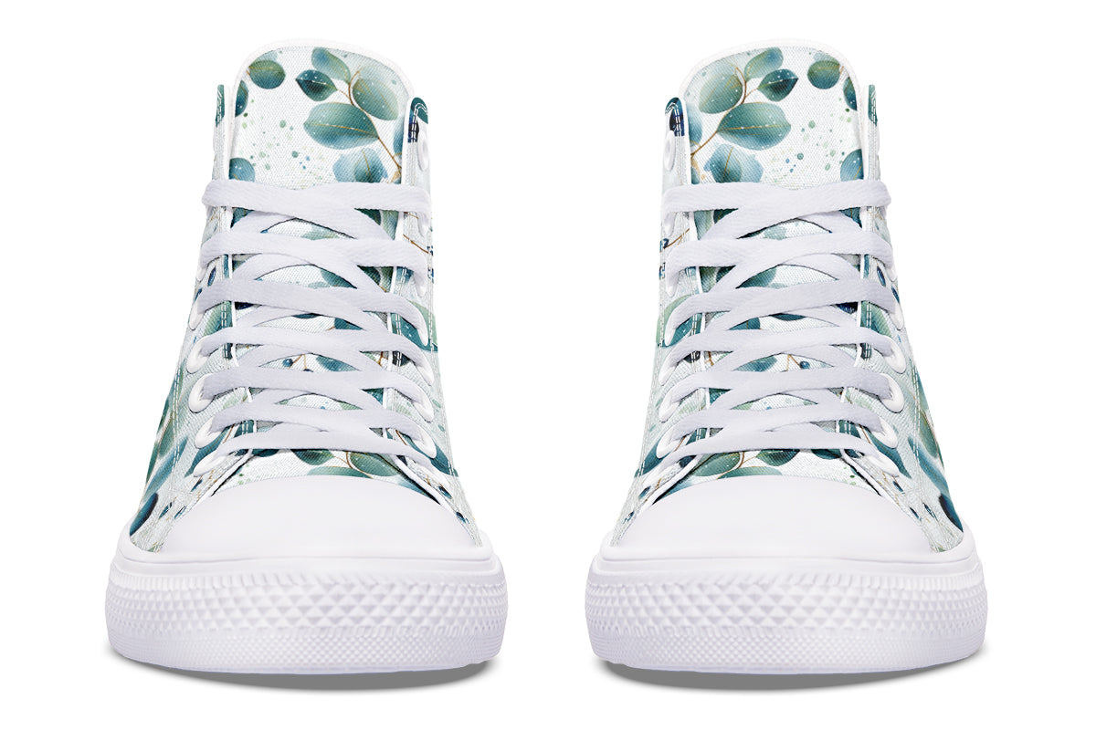 Eucalyptus Leaves High Tops - Offbeat Sweetie