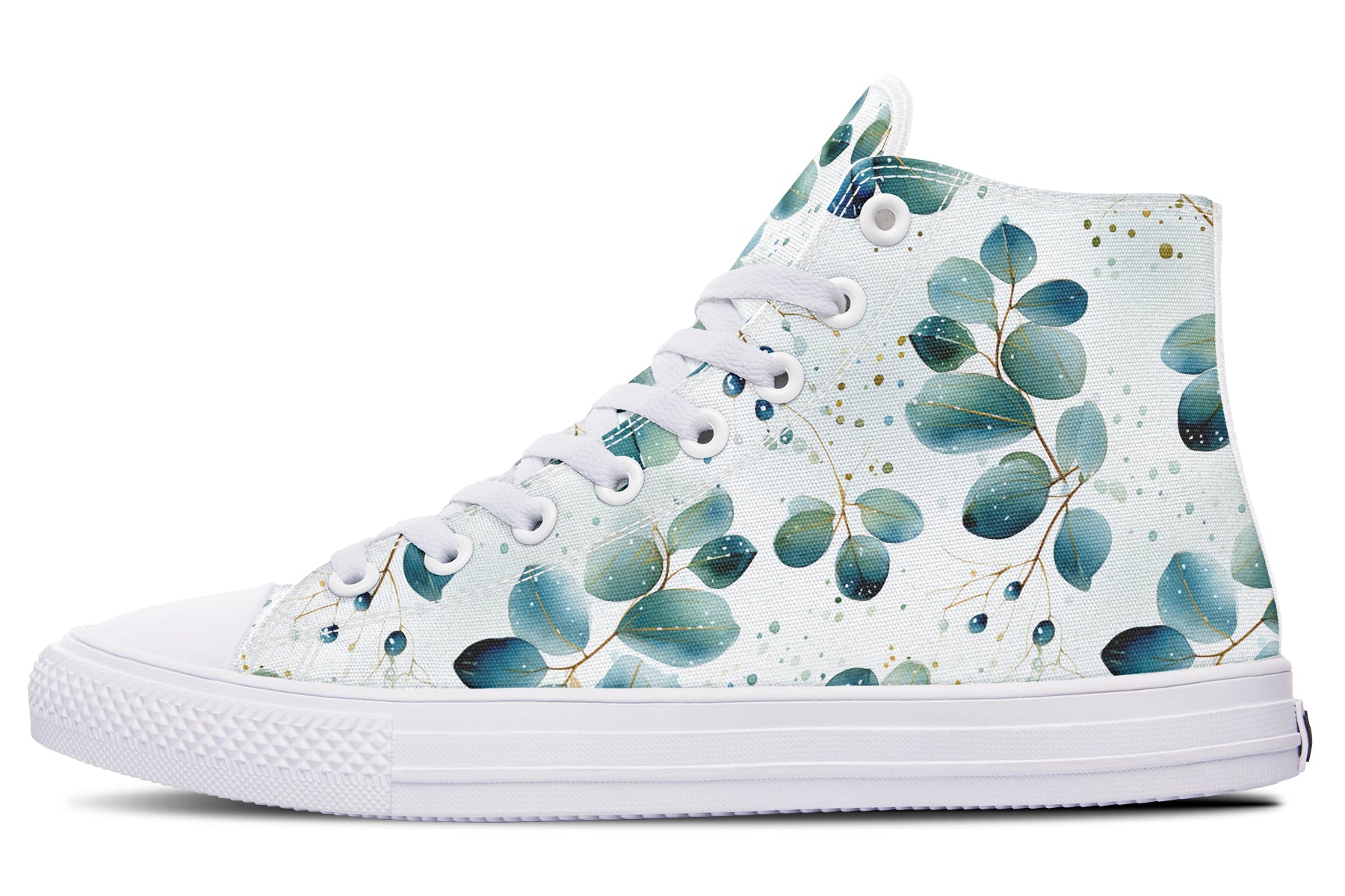 Eucalyptus Leaves High Tops - Offbeat Sweetie