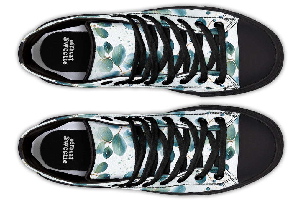 Eucalyptus Leaves High Tops - Offbeat Sweetie