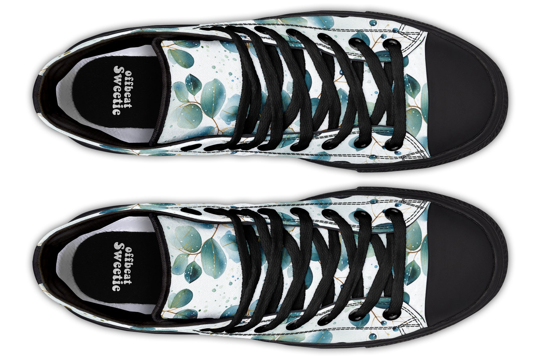 Eucalyptus Leaves High Tops - Offbeat Sweetie