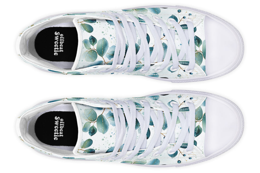 Eucalyptus Leaves High Tops - Offbeat Sweetie
