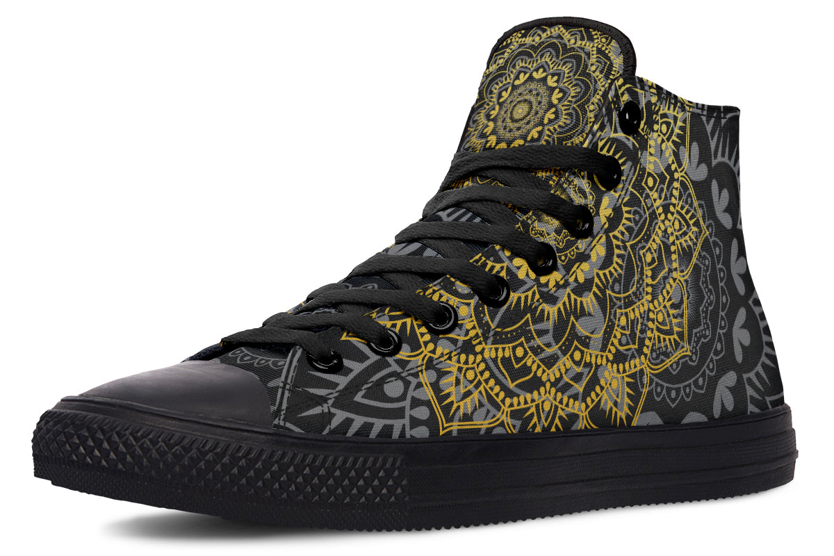 Golden Mandala High Tops - Offbeat Sweetie