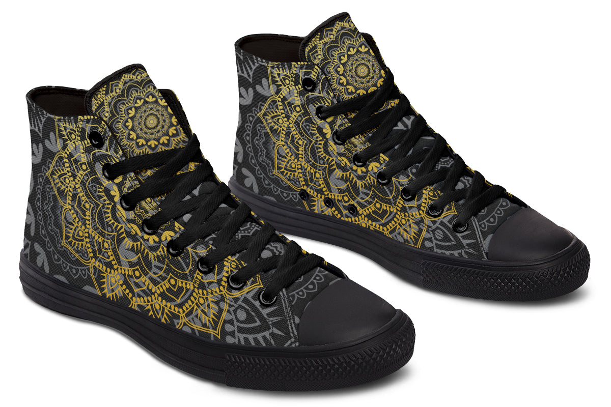 Golden Mandala High Tops - Offbeat Sweetie
