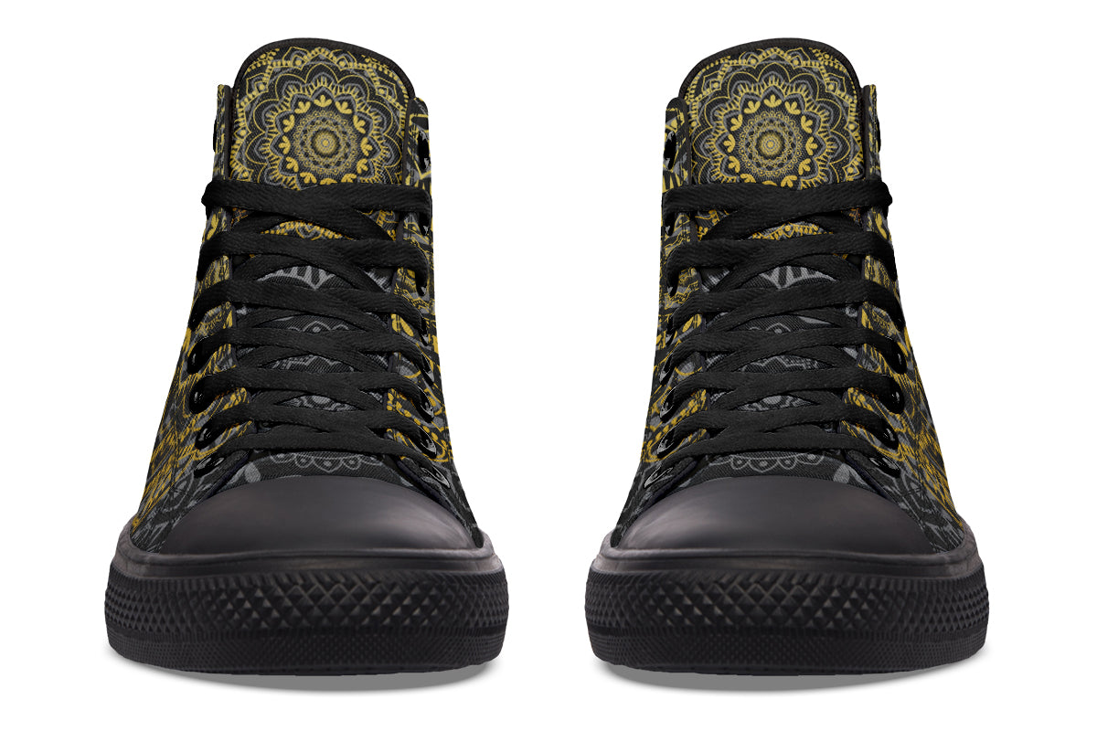 Golden Mandala High Tops - Offbeat Sweetie