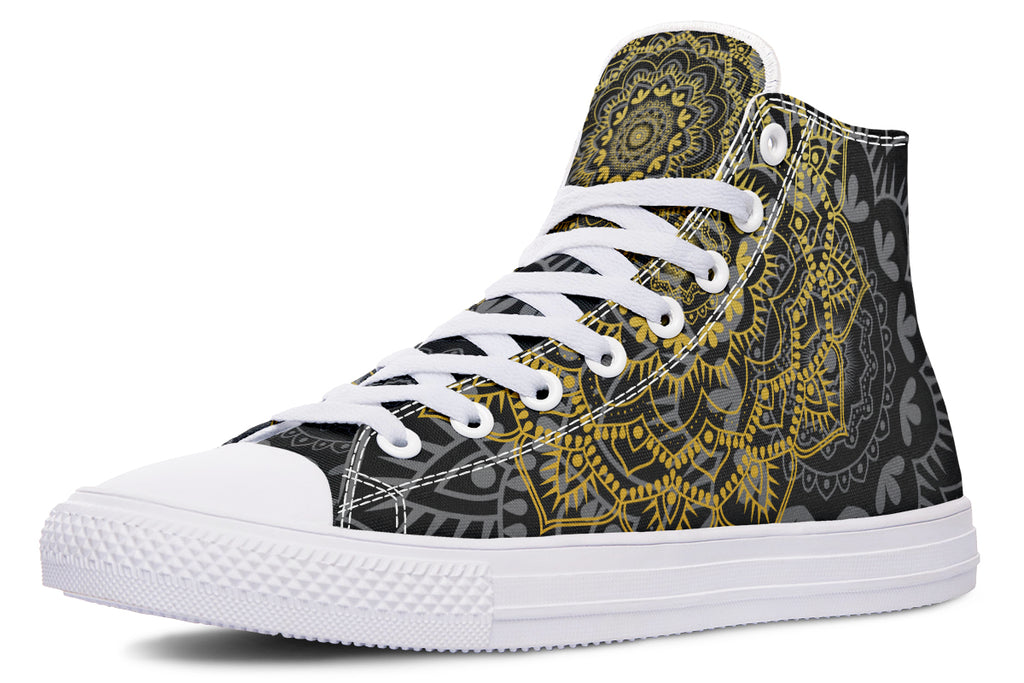 Golden Mandala High Tops - Offbeat Sweetie