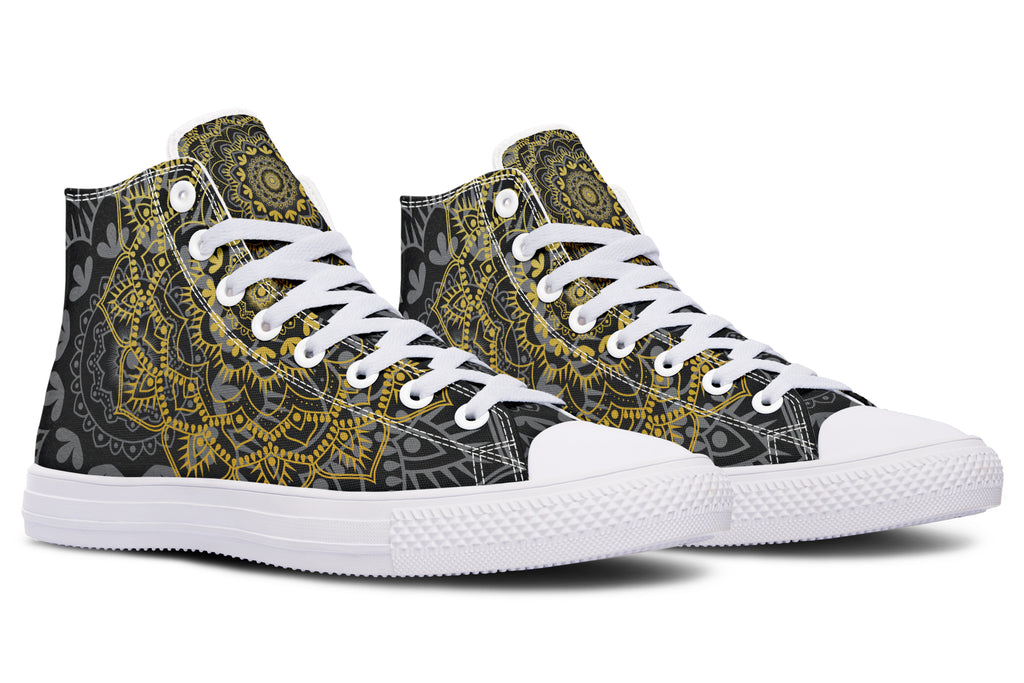 Golden Mandala High Tops - Offbeat Sweetie