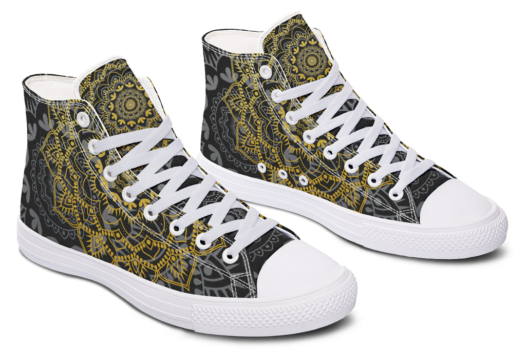 Golden Mandala High Tops - Offbeat Sweetie