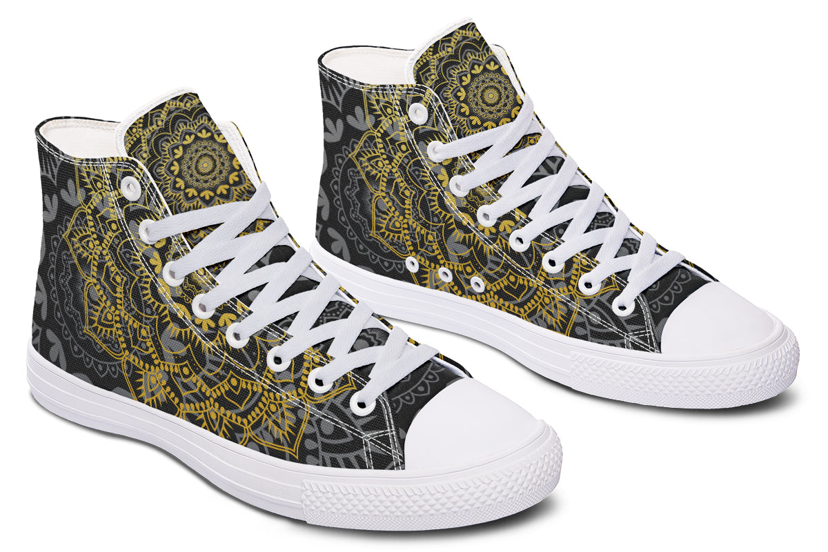 Golden Mandala High Tops - Offbeat Sweetie