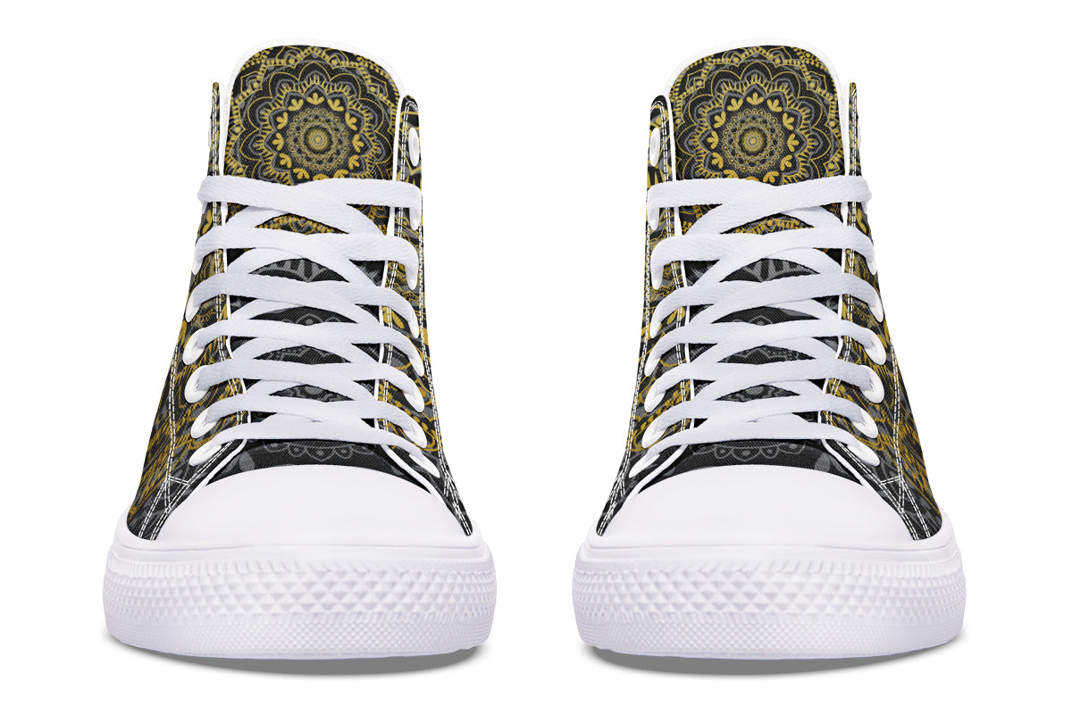 Golden Mandala High Tops - Offbeat Sweetie