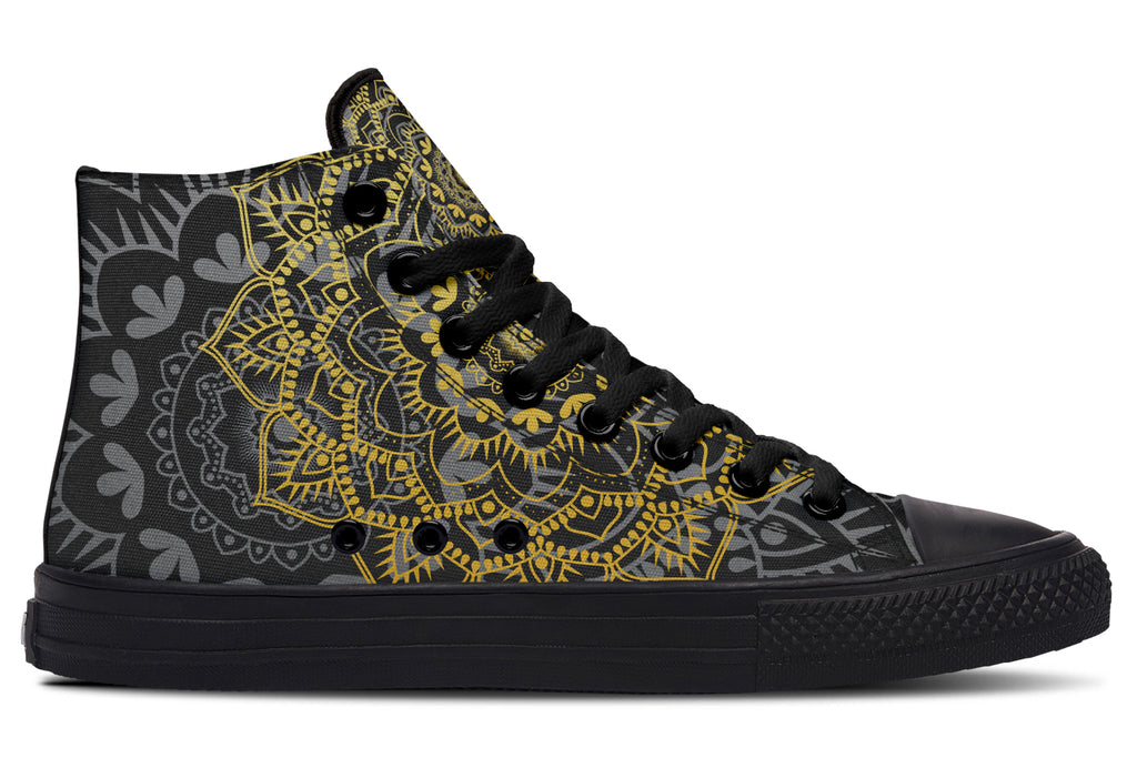 Golden Mandala High Tops - Offbeat Sweetie