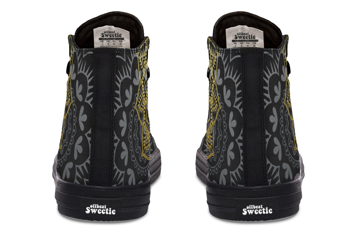 Golden Mandala High Tops - Offbeat Sweetie