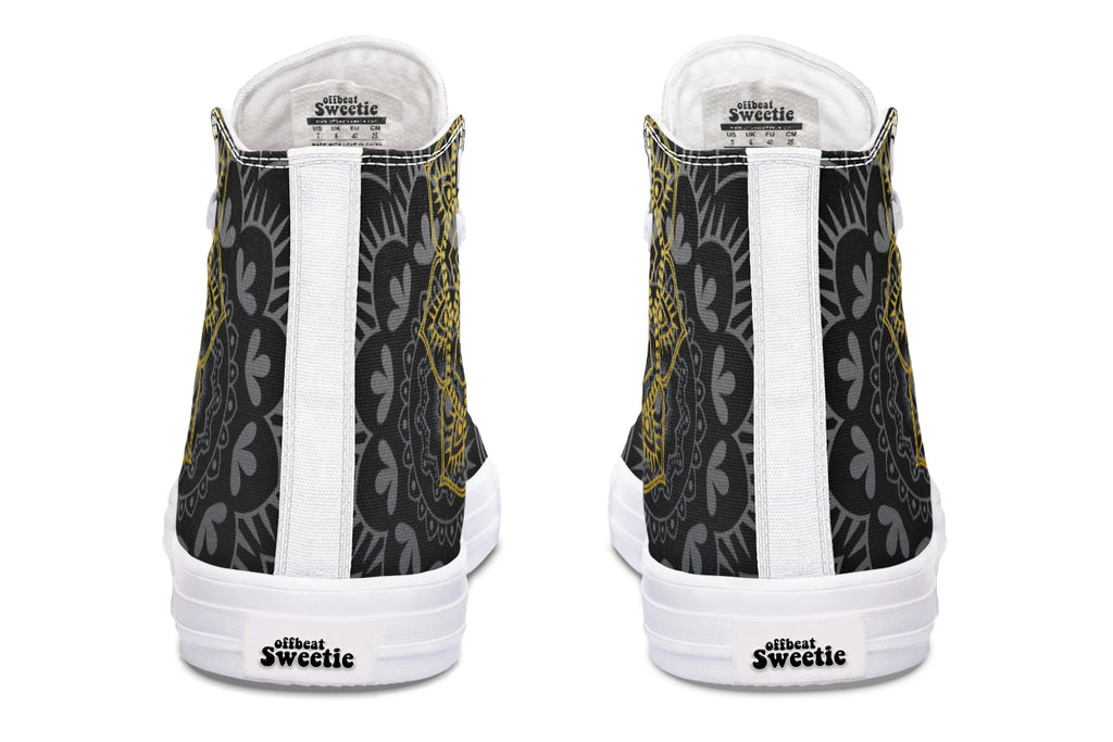 Golden Mandala High Tops - Offbeat Sweetie