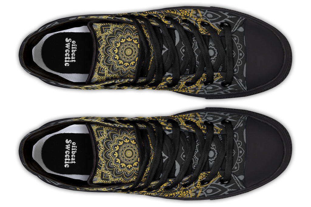 Golden Mandala High Tops - Offbeat Sweetie