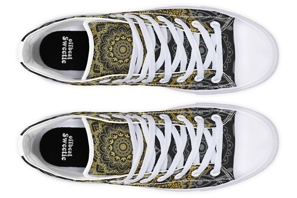 Golden Mandala High Tops - Offbeat Sweetie