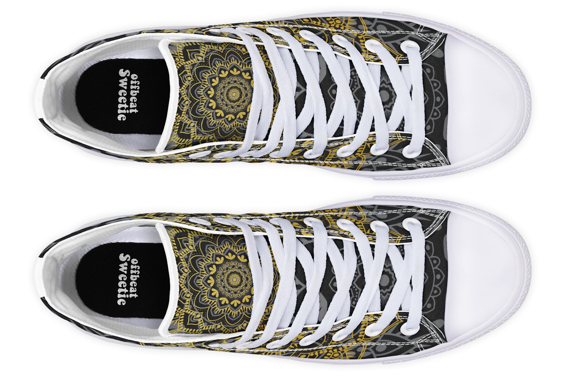 Golden Mandala High Tops - Offbeat Sweetie
