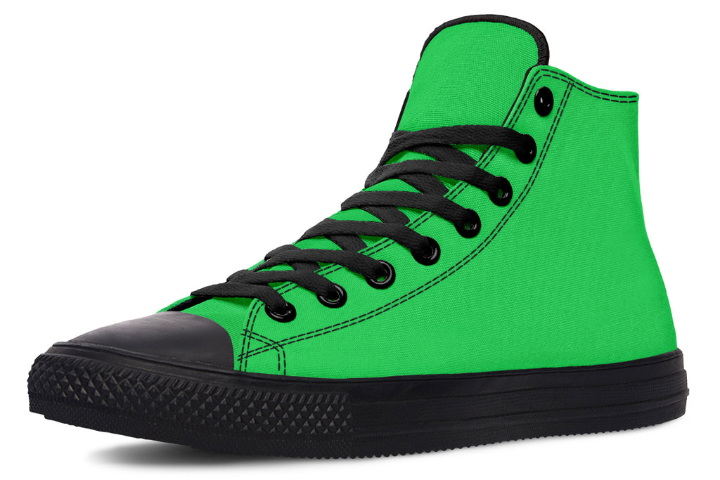 Green And Purple Mismatch High Tops - Offbeat Sweetie