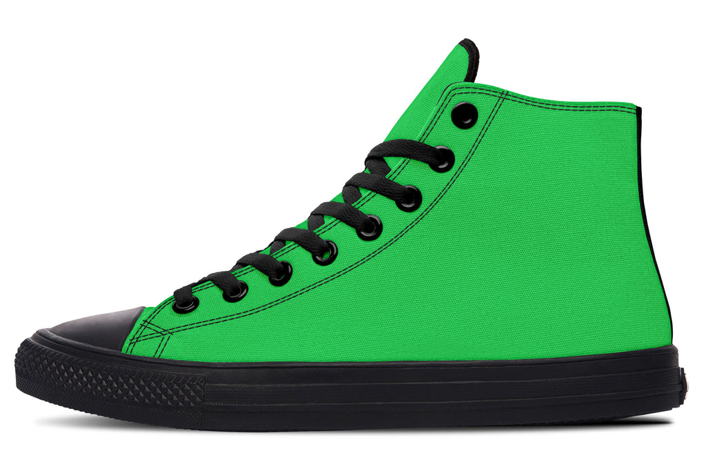 Green And Purple Mismatch High Tops - Offbeat Sweetie