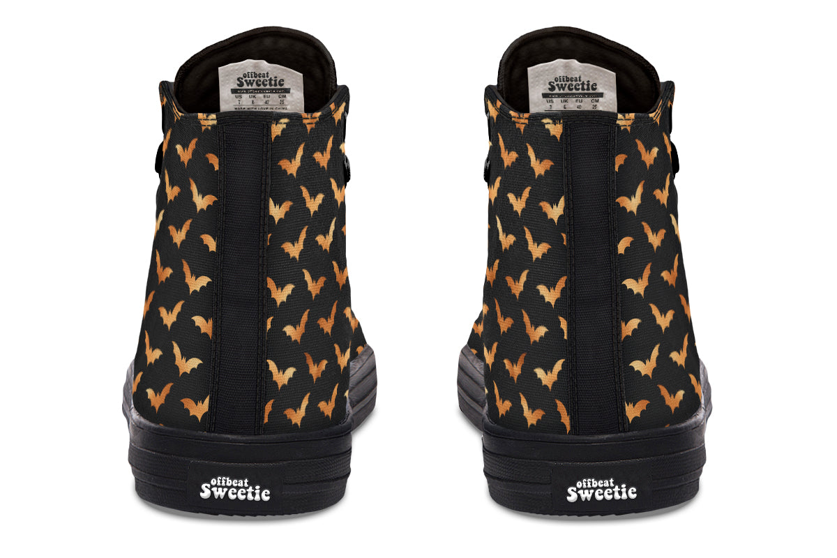 Halloween Bats High Tops - Offbeat Sweetie