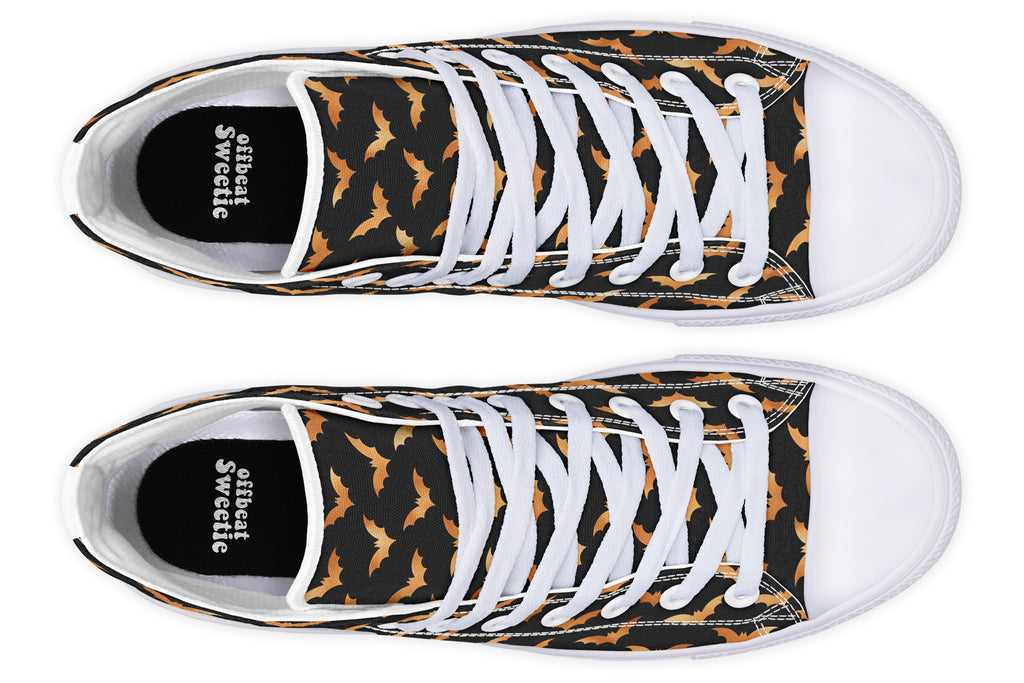 Halloween Bats High Tops - Offbeat Sweetie