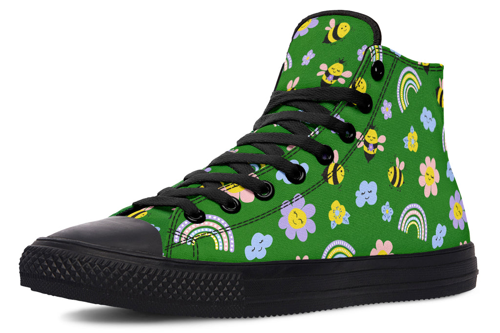 Happy Bees High Tops (Wide)