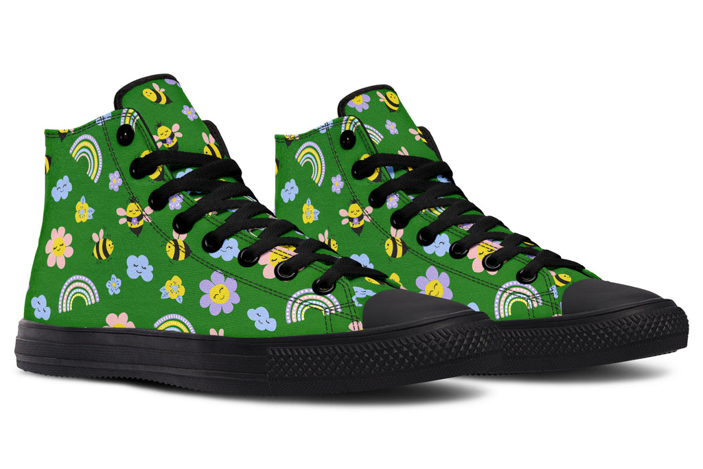 Happy Bees High Tops (Wide)