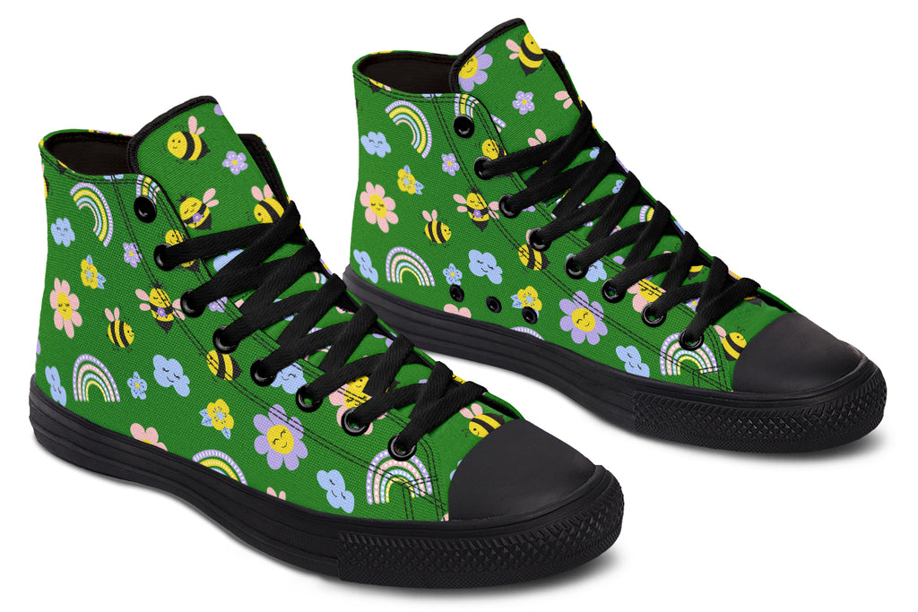 Happy Bees High Tops (Wide)