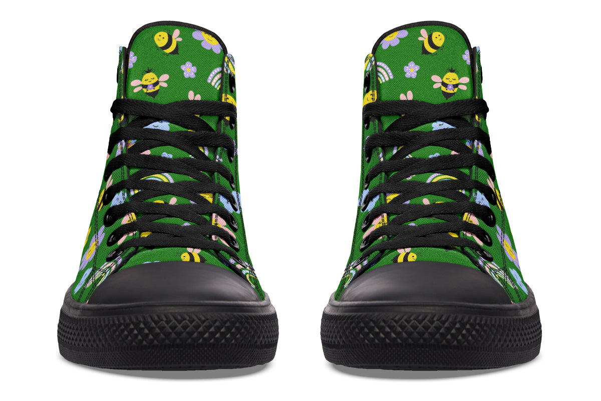 Happy Bees High Tops (Wide)