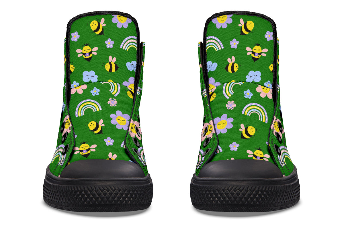 Happy Bees High Tops (Wide)