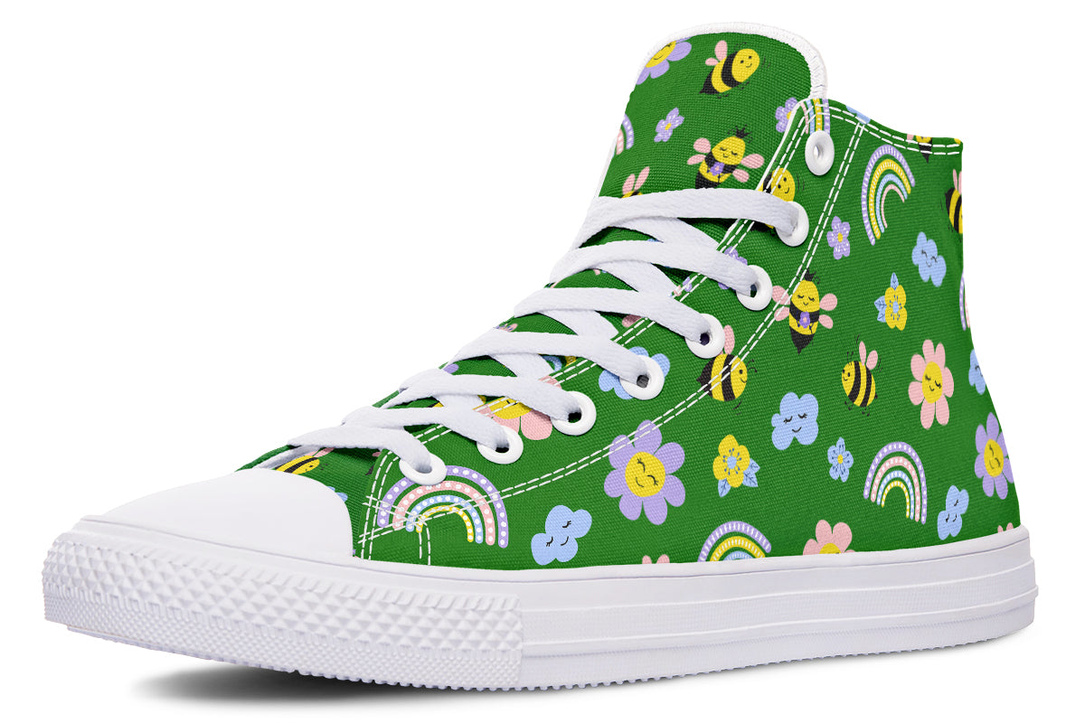 Happy Bees High Tops (Wide)