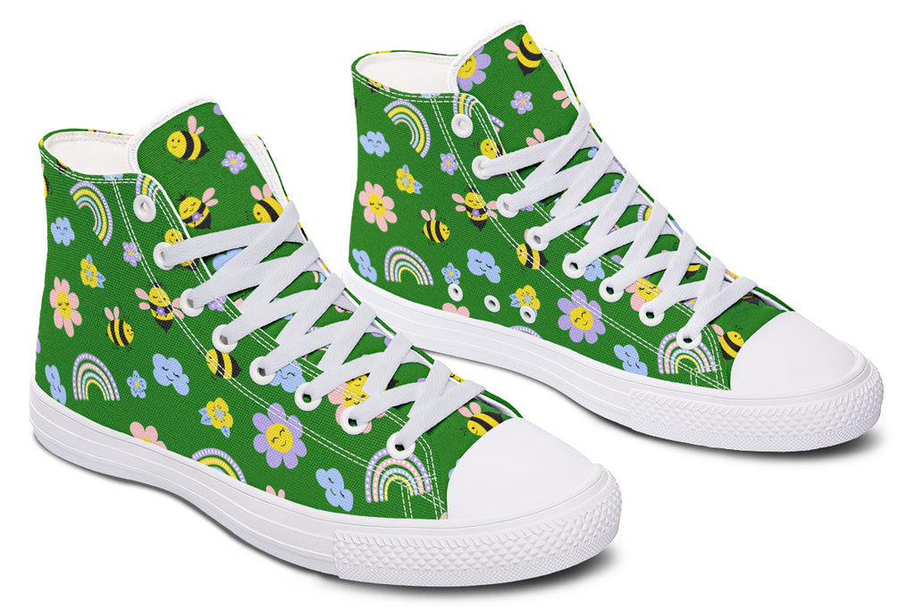 Happy Bees High Tops (Wide)