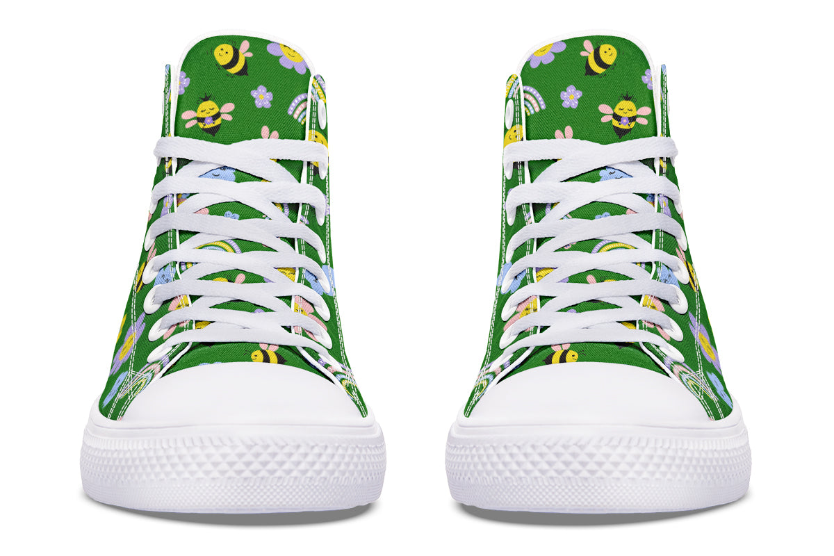 Happy Bees High Tops (Wide)