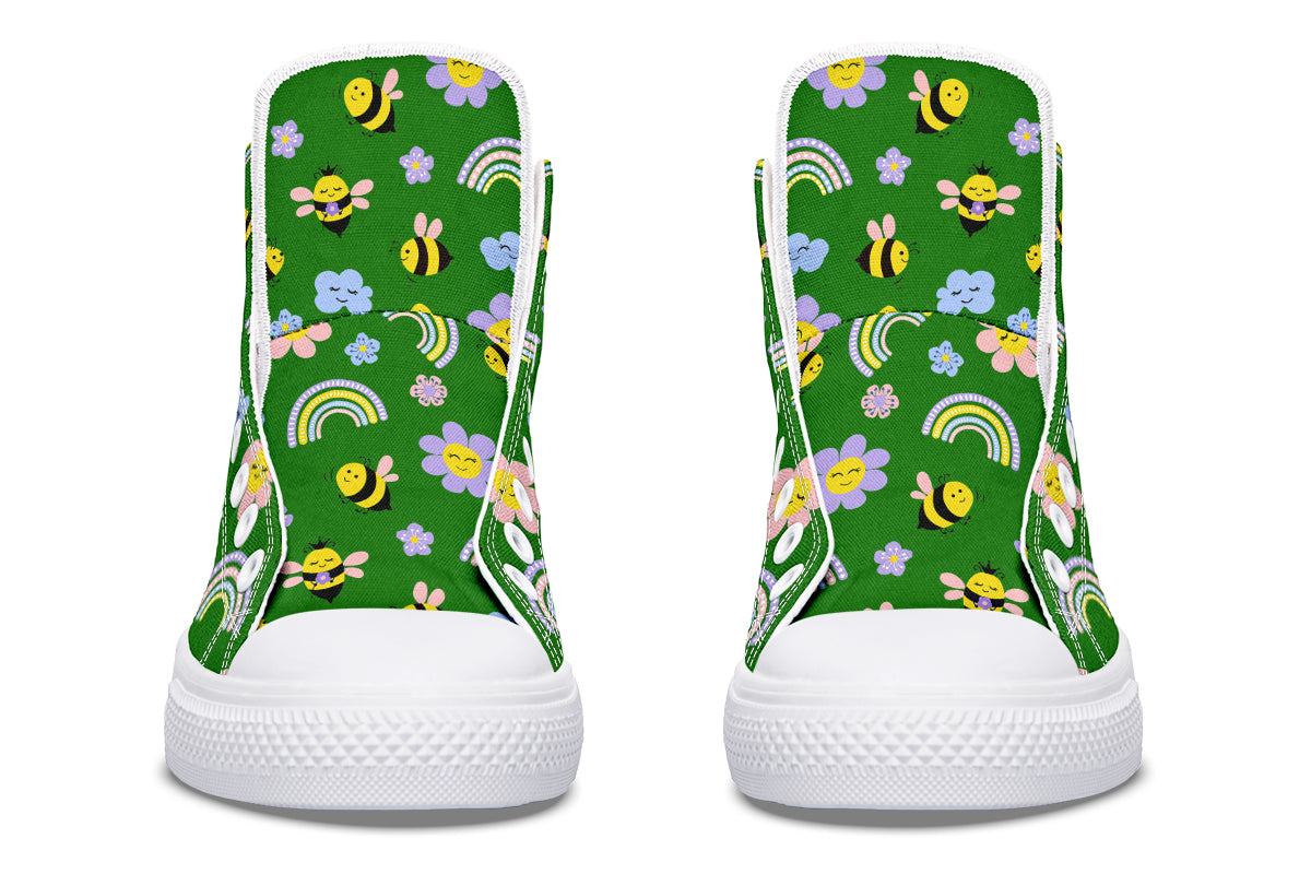 Happy Bees High Tops (Wide)