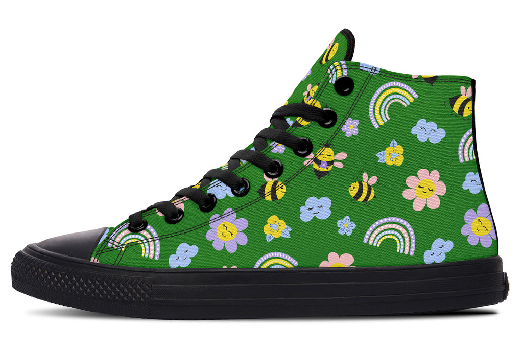 Happy Bees High Tops (Wide)