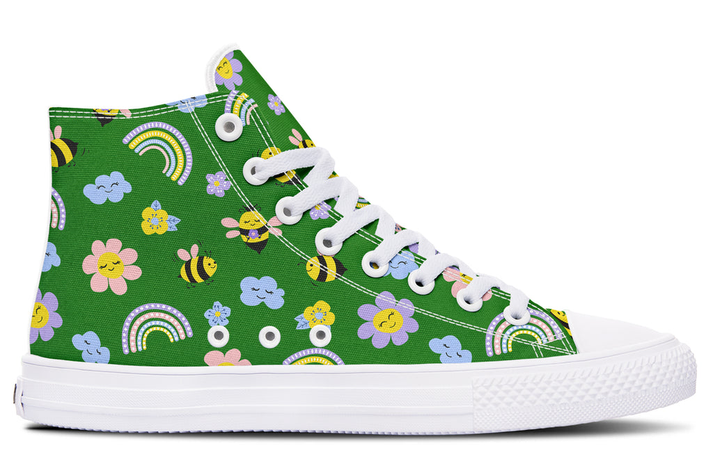 Happy Bees High Tops (Wide)