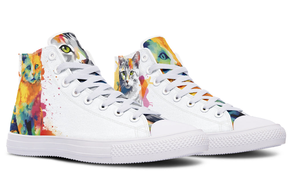 Kitty On My Foot High Tops (Wide)