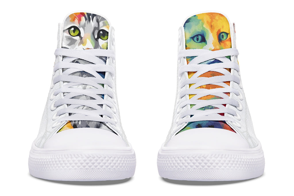 Kitty On My Foot High Tops (Wide)