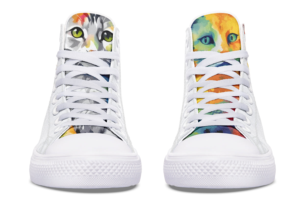 Kitty On My Foot High Tops - Offbeat Sweetie
