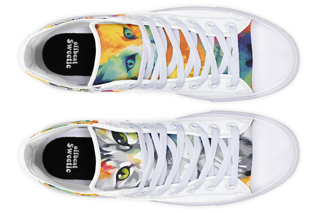 Kitty On My Foot High Tops - Offbeat Sweetie