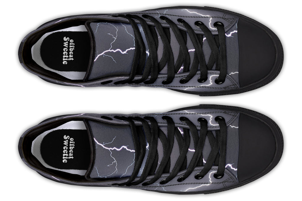 Lightning Crashes High Tops - Offbeat Sweetie