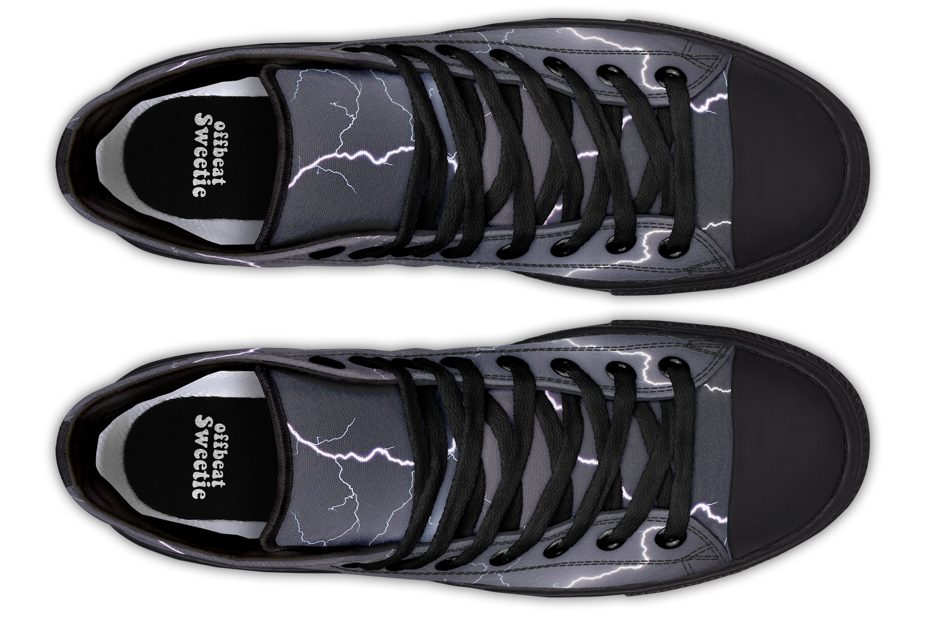 Lightning Crashes High Tops - Offbeat Sweetie