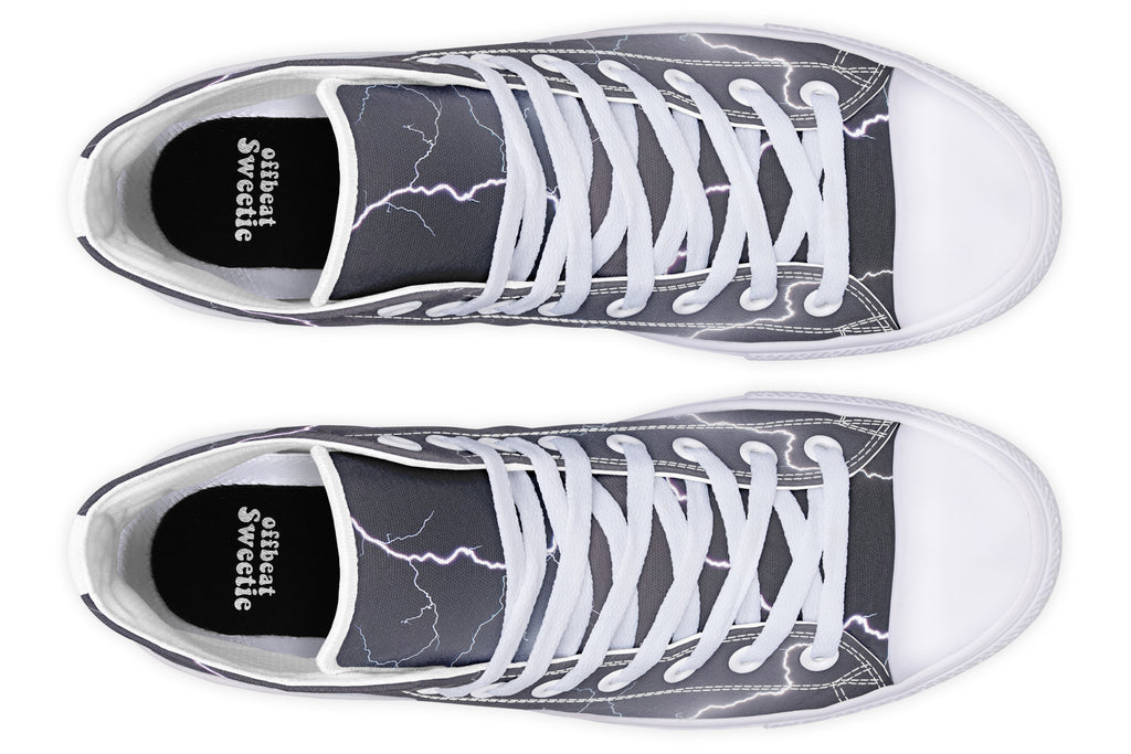 Lightning Crashes High Tops - Offbeat Sweetie