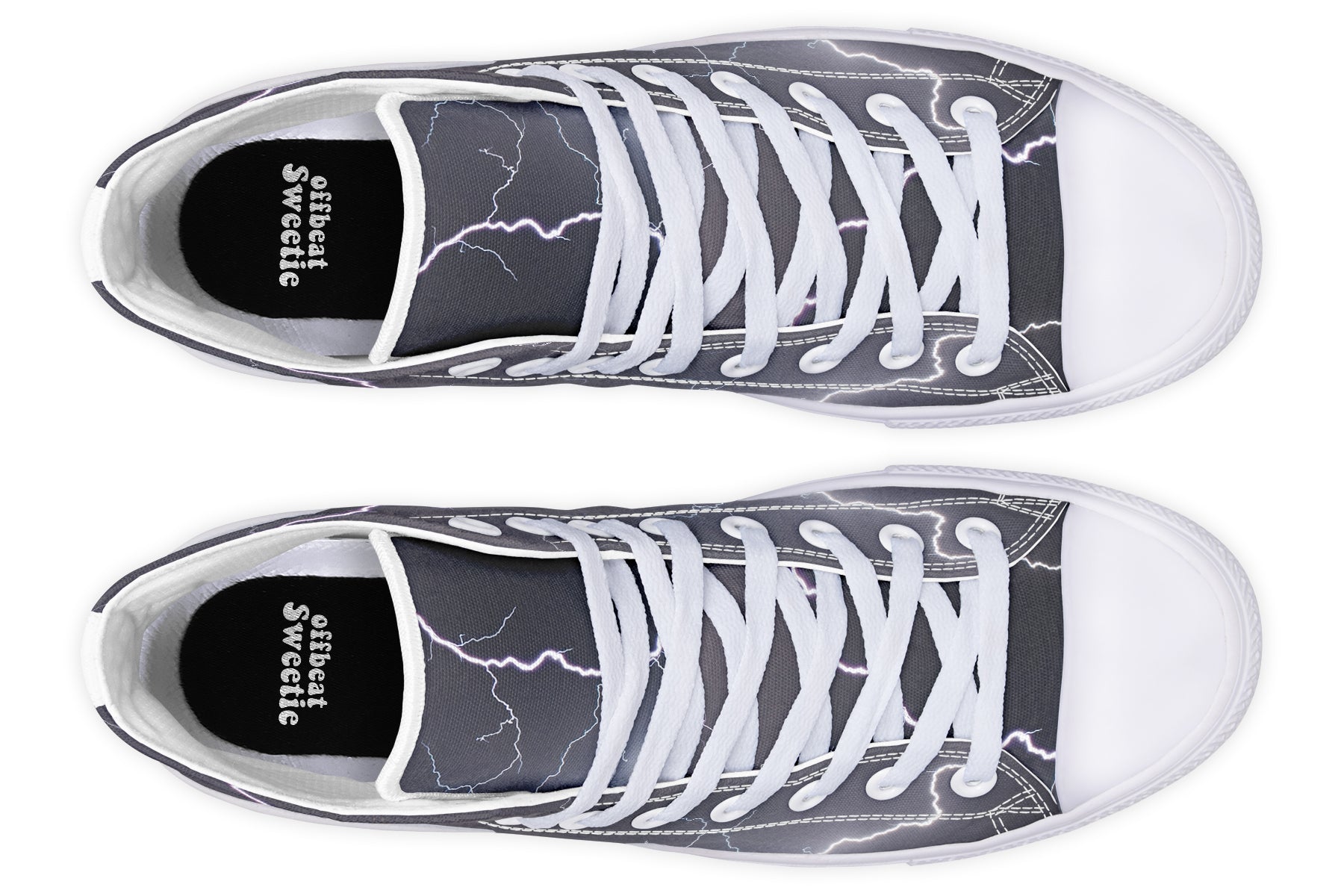 Lightning Crashes High Tops - Offbeat Sweetie