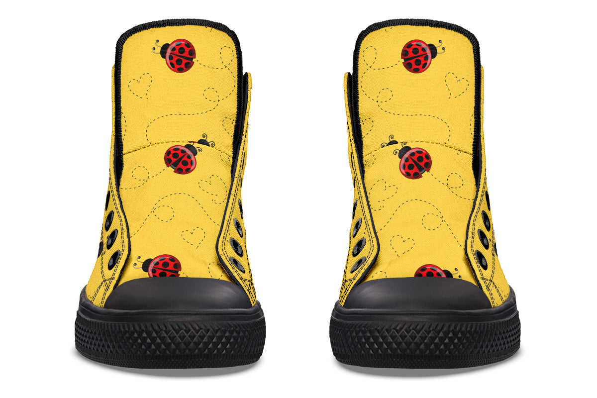 Lovely Ladybugs High Tops - Wide