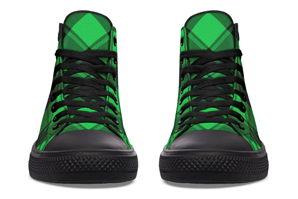 Lucky Green Plaid High Tops