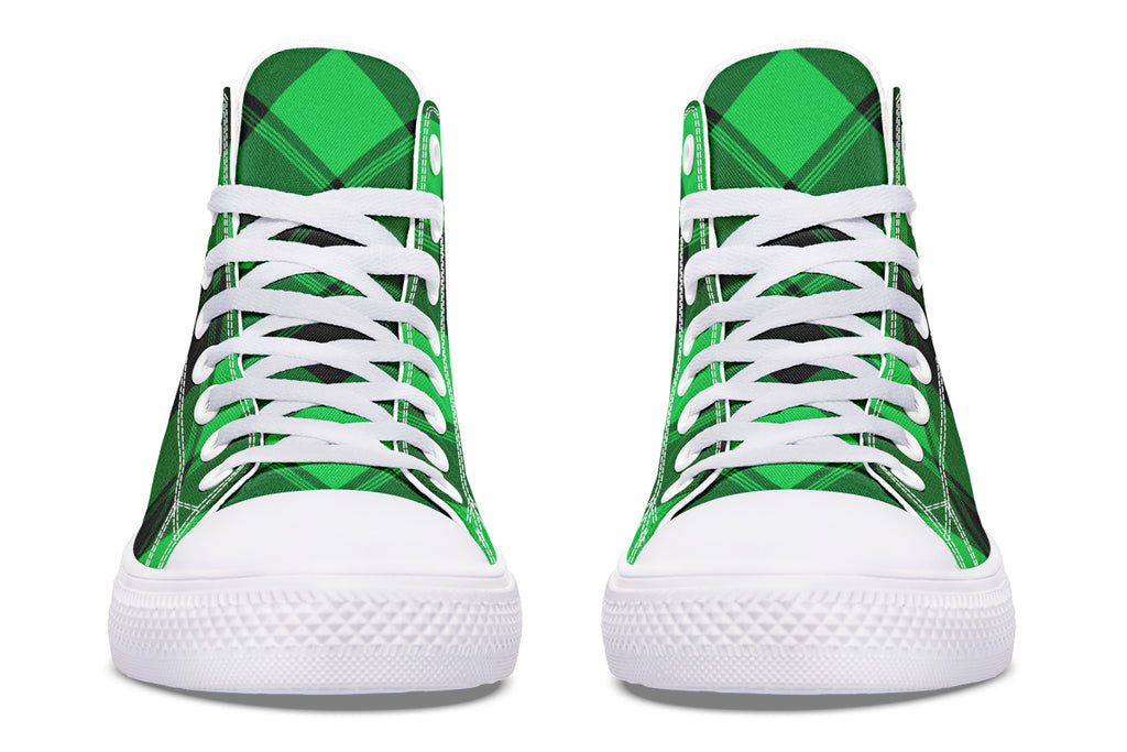 Lucky Green Plaid High Tops
