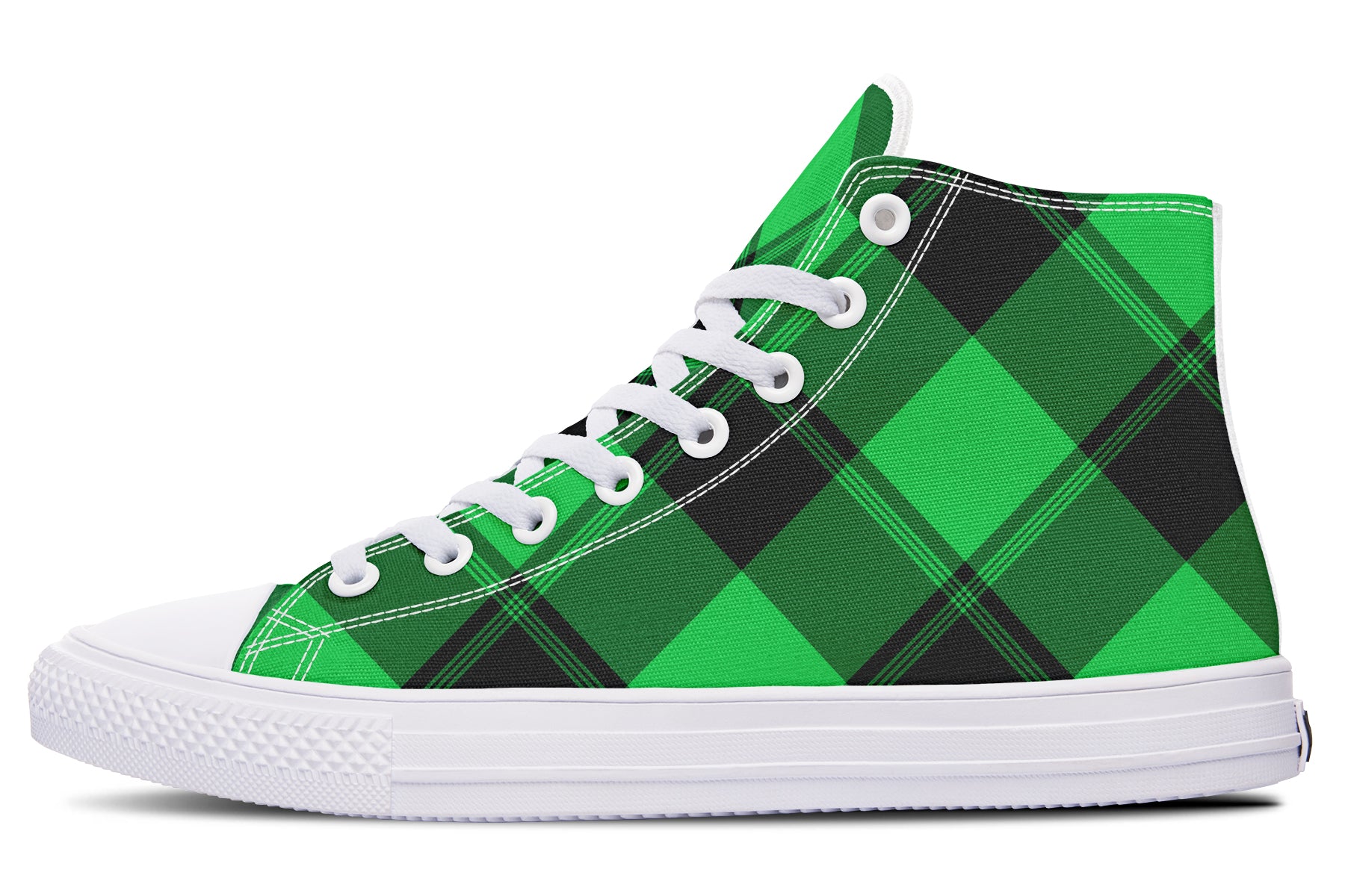 Lucky Green Plaid High Tops
