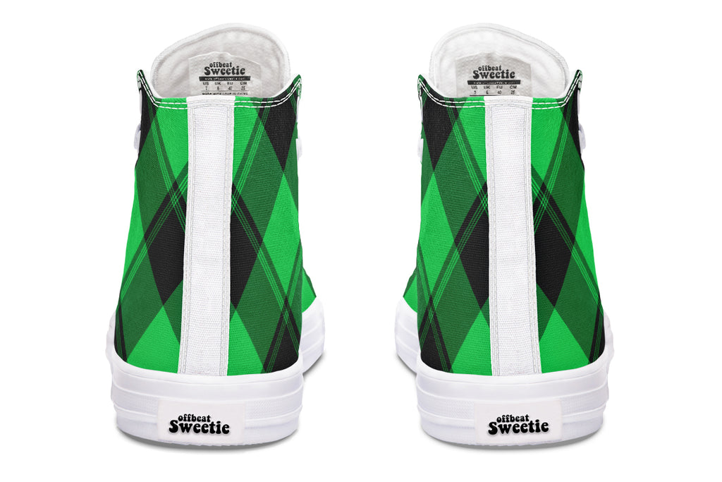 Lucky Green Plaid High Tops