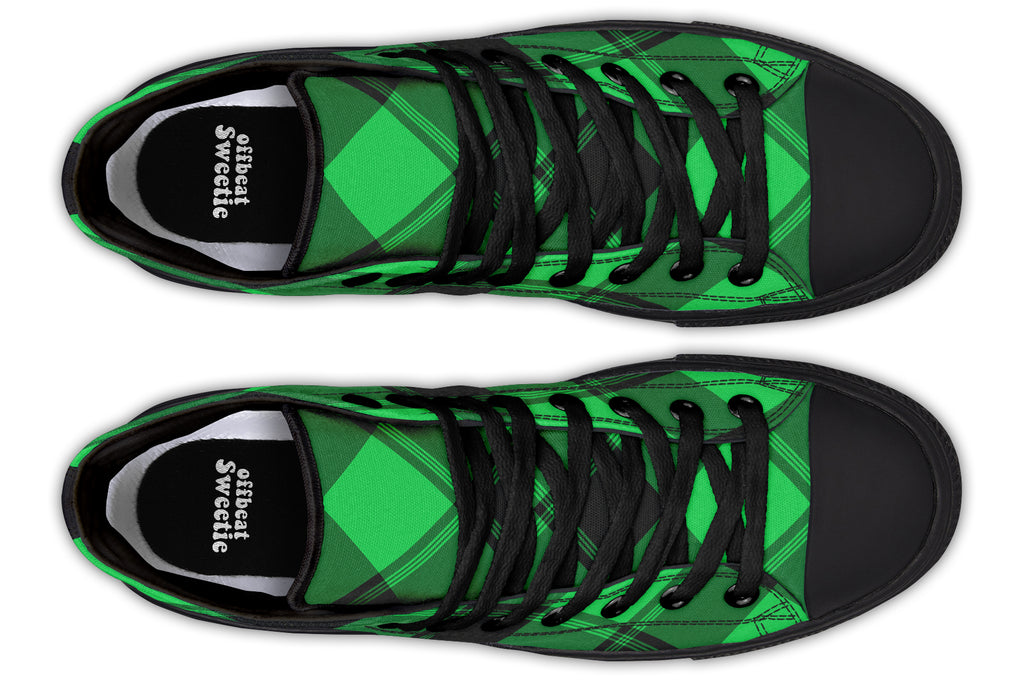 Lucky Green Plaid High Tops